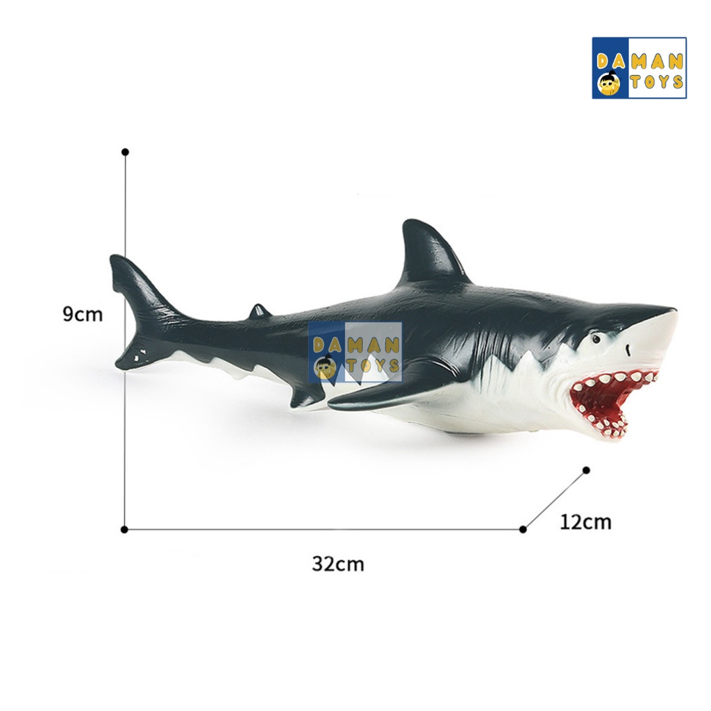 Mainan Mosasaurus Hiu Megalodon Jumbo Dinosaurus Figure Dinosaurus Dino Karet Besar