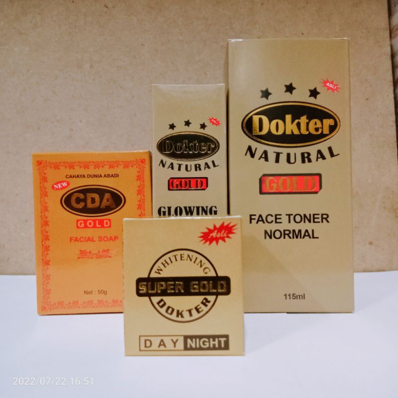 Paket Cream Dokter Gold ( Cream. Sabun. Serum. Toner )