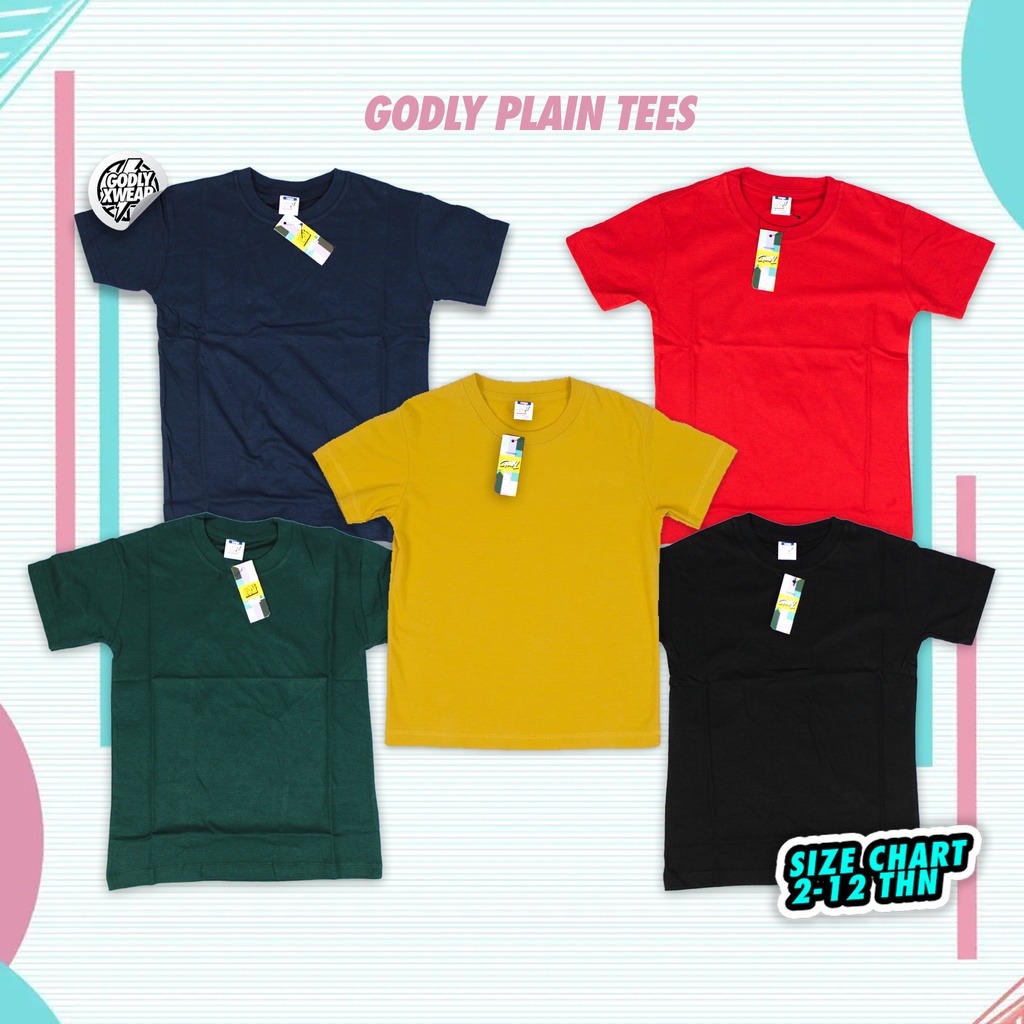 KAOS POLOS ANAK BAHAN 100% COTTON  JAHITAN RAPIH GODLY.XWEAR KIDS AND JUNIOR