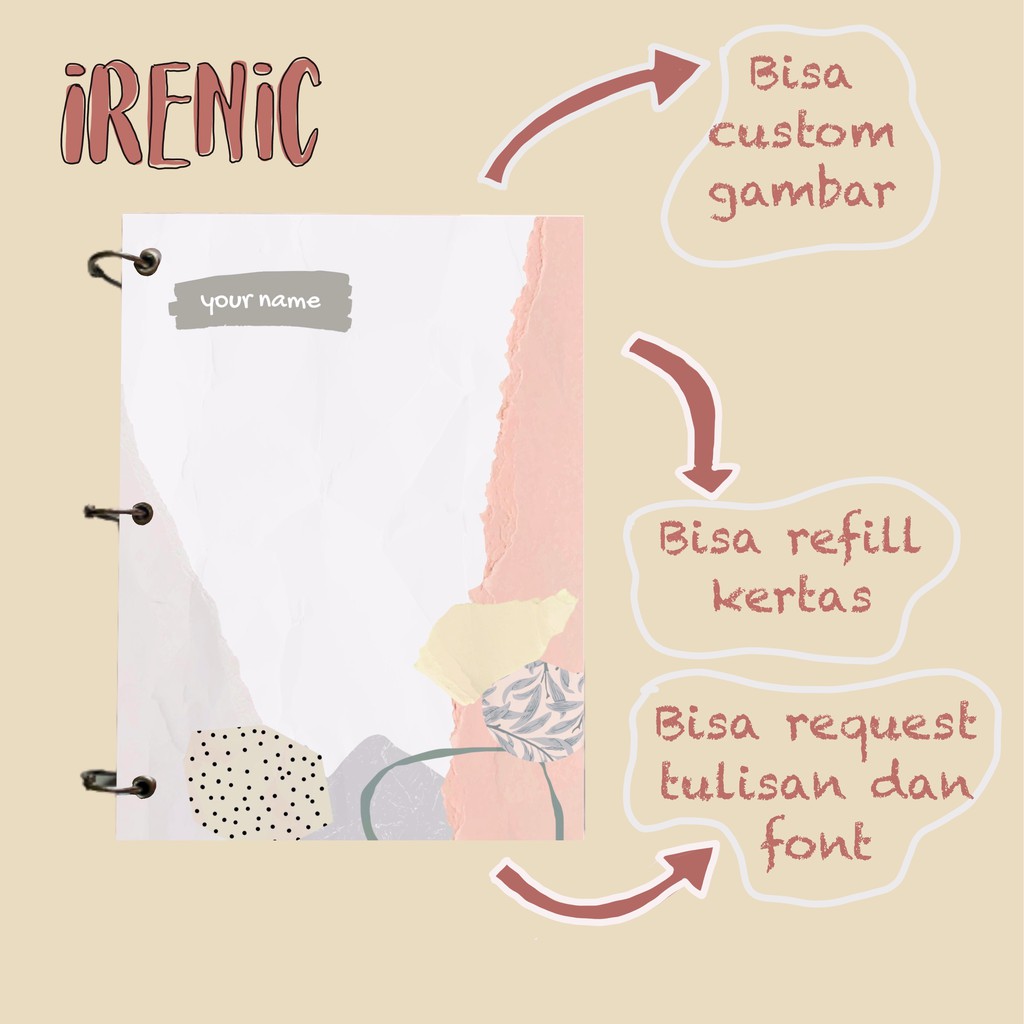 

Custom Notebook A5 Hard Cover Buku Catatan Binder Journal