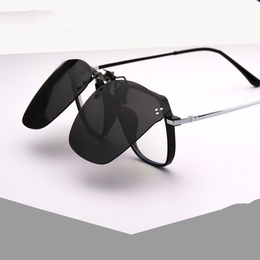 Agustinina Night Vision Kacamata Hitam Pengemudi Mobil Polarized Untuk Wanita Pria Perlindungan UV Sunglasses Clip Night Vision Kacamata Photochromic Anti Silau Miopia Kacamata Klip