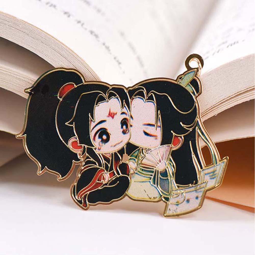 Nickolas1 Mo Dao Zu Shi Berjumbai Kreatif Berongga Grandmaster Setan Pasokan Sekolah Liontin Hadiah Siswa Wei Wuxian Lan Wangji Penanda Buku