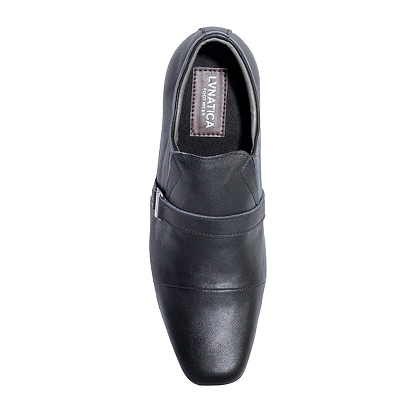 JILI BLACK |FORIND x Lvnatica| Sepatu Vintage Ori Klasik Kulit Pria/Cowok/Men - Monk Strap Footwear