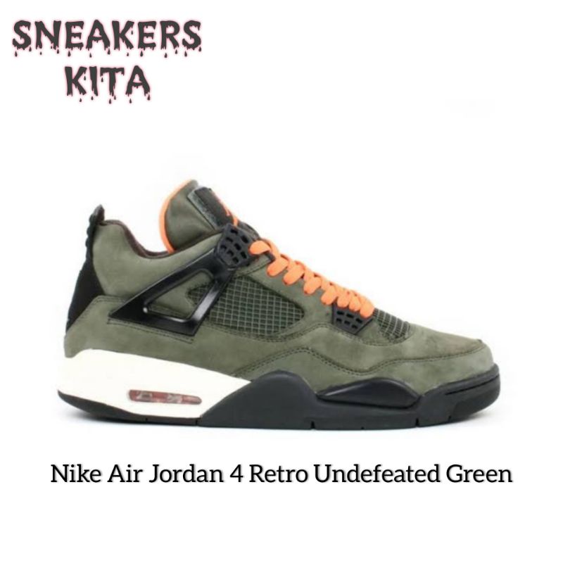 Sepatu Nike Air Jordan 4 Retro Undefeated Green Army