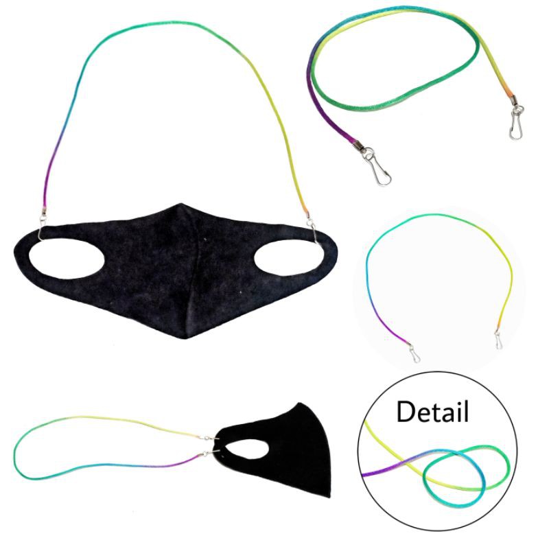 Kalung Gantungan Masker Strap Mask Hanging Silky Rainbow Gradation Series