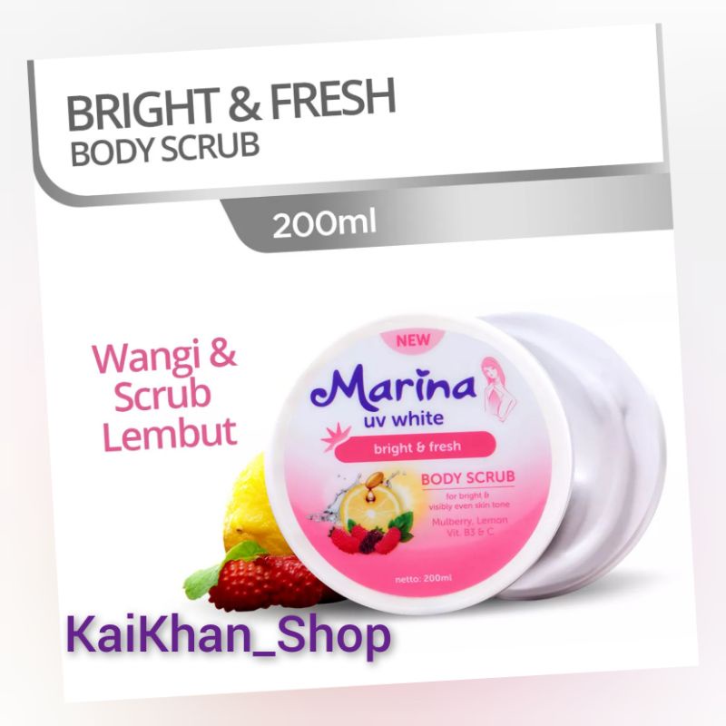 MARINA UV White Body Scrub [ 200ml ]