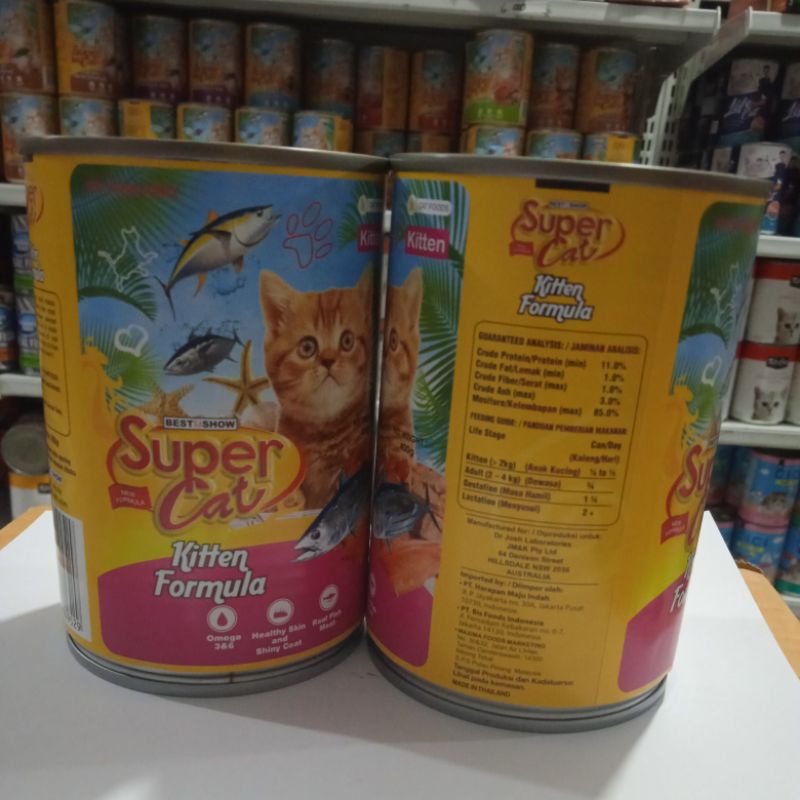 Supercat Kaleng Kitten Formula Makanan Basah Wet Food 400g