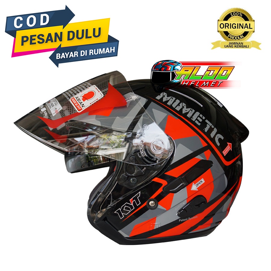 HELM KYT GALAXY MOTIF FLAT R #4 BLACK RED | HELM KYT TERBARU HELM HELM KYT KYT GALAXY
