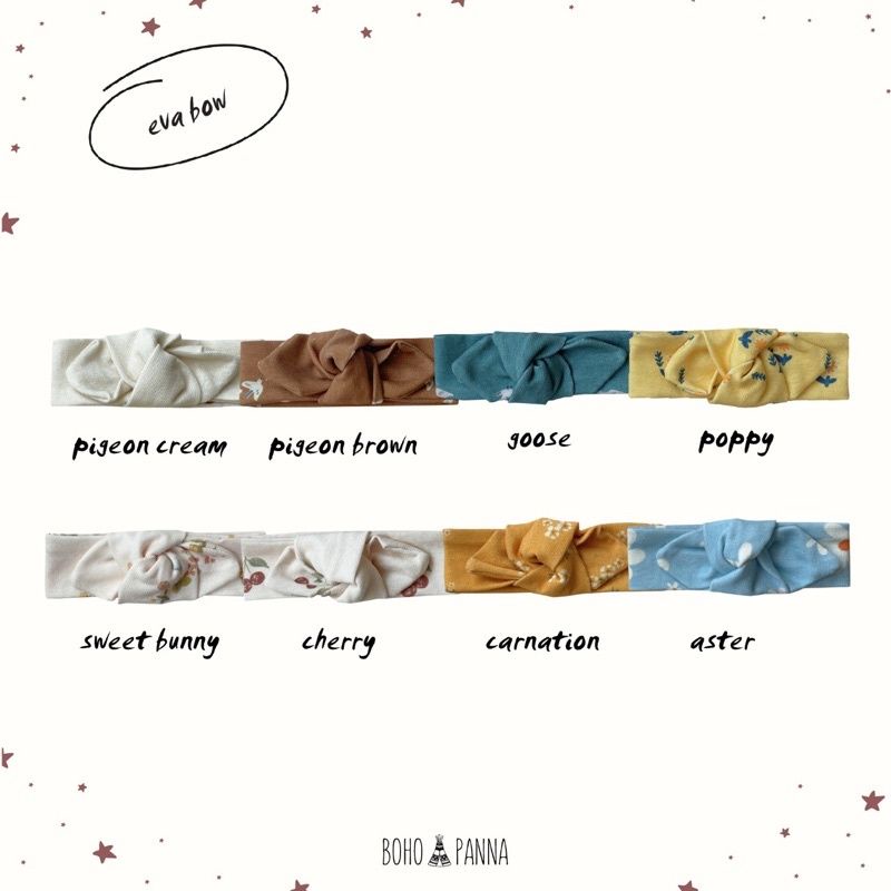 Eva Bow BohoPanna pita bayi headband bandana boho baby