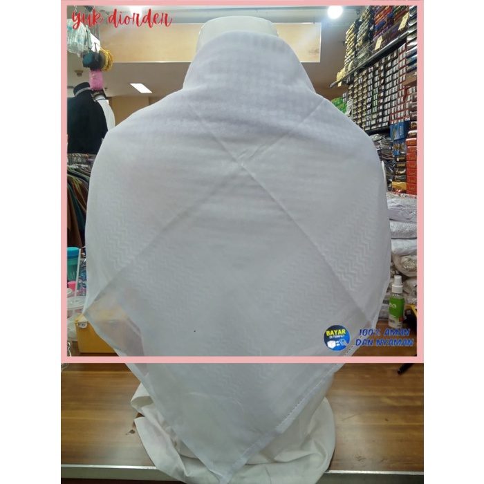 ✨ BISA COD ✨ Sorban Putih Segi Empat Polos