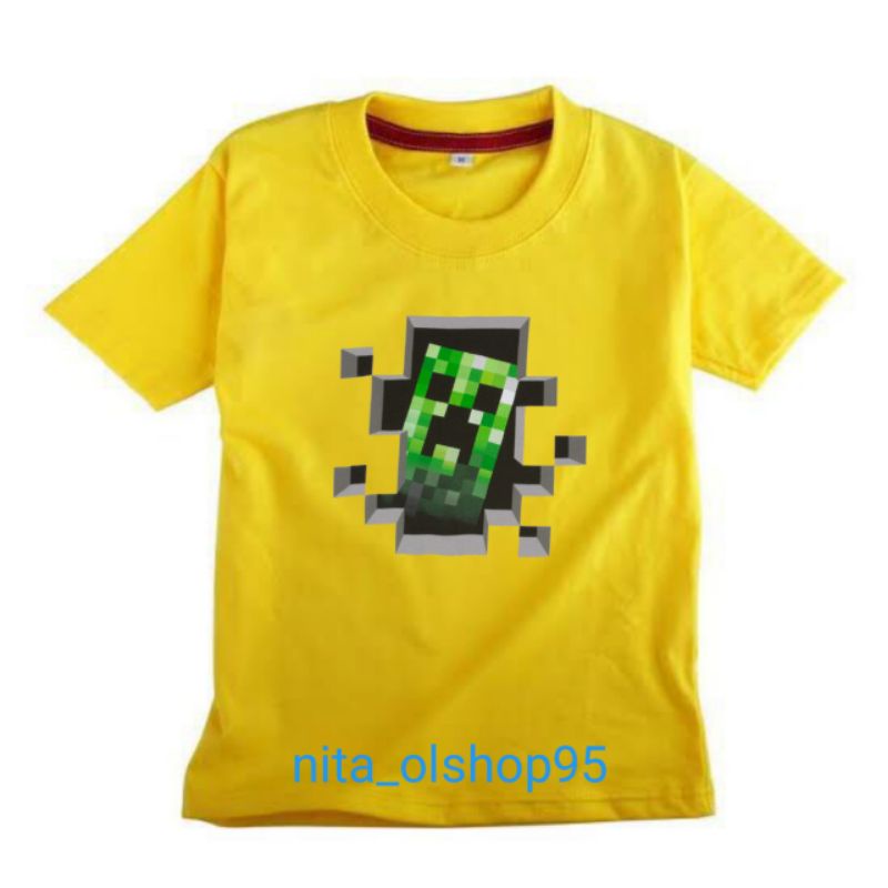 baju anak minicraft kaos Minecraft roblox