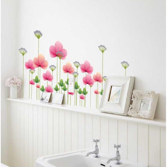 RELIZA WALL STICKER BUNGA TULIP FLOWER GRASS AY7205 STIKER DINDING TULIP