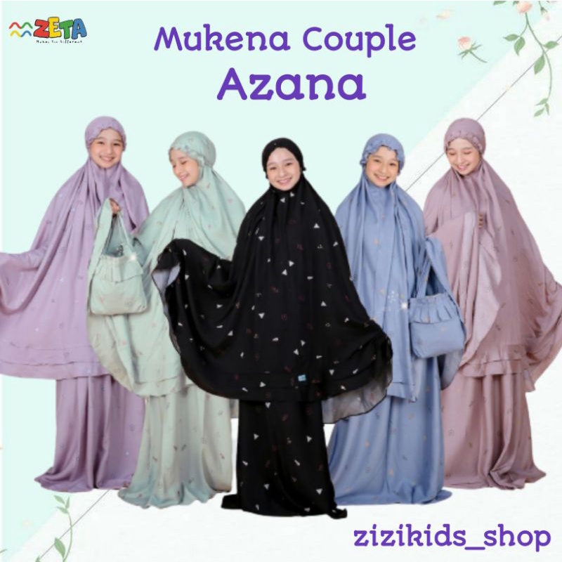 Mukena Couple Rayon Ibu Anak Perempuan Azana Series Zeta Outfit