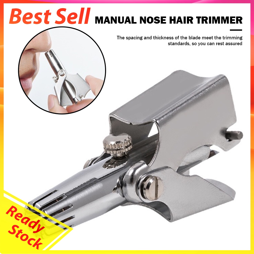 Washable Manual Nose Hair Trimmer Stainless Steel Nasal Ear Hair Shaver