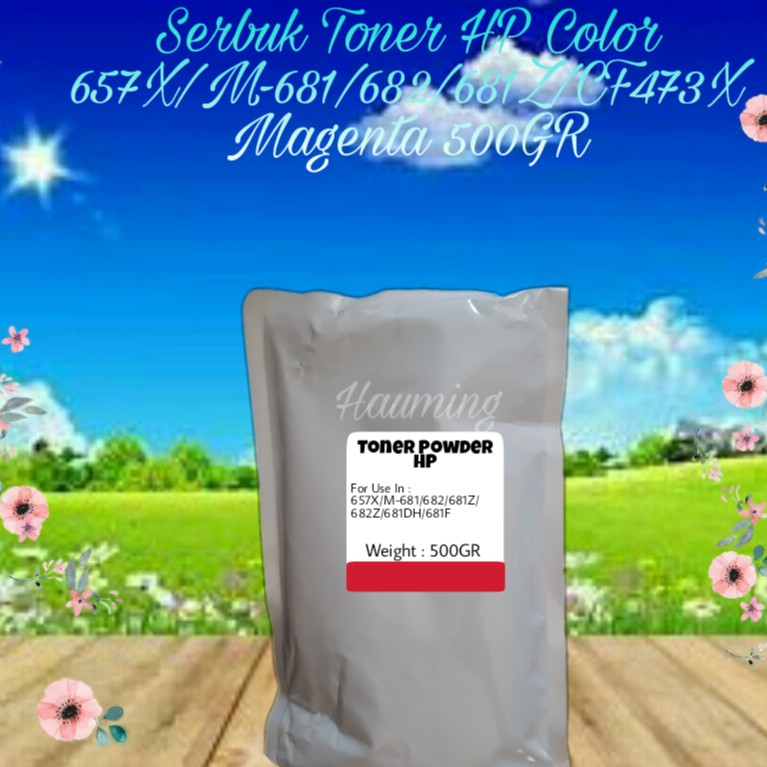 Serbuk Toner Powder HP 657X 657A M681 M682 M681Z M682Z M681DH M681F CF473X CF473A Magenta 500gr