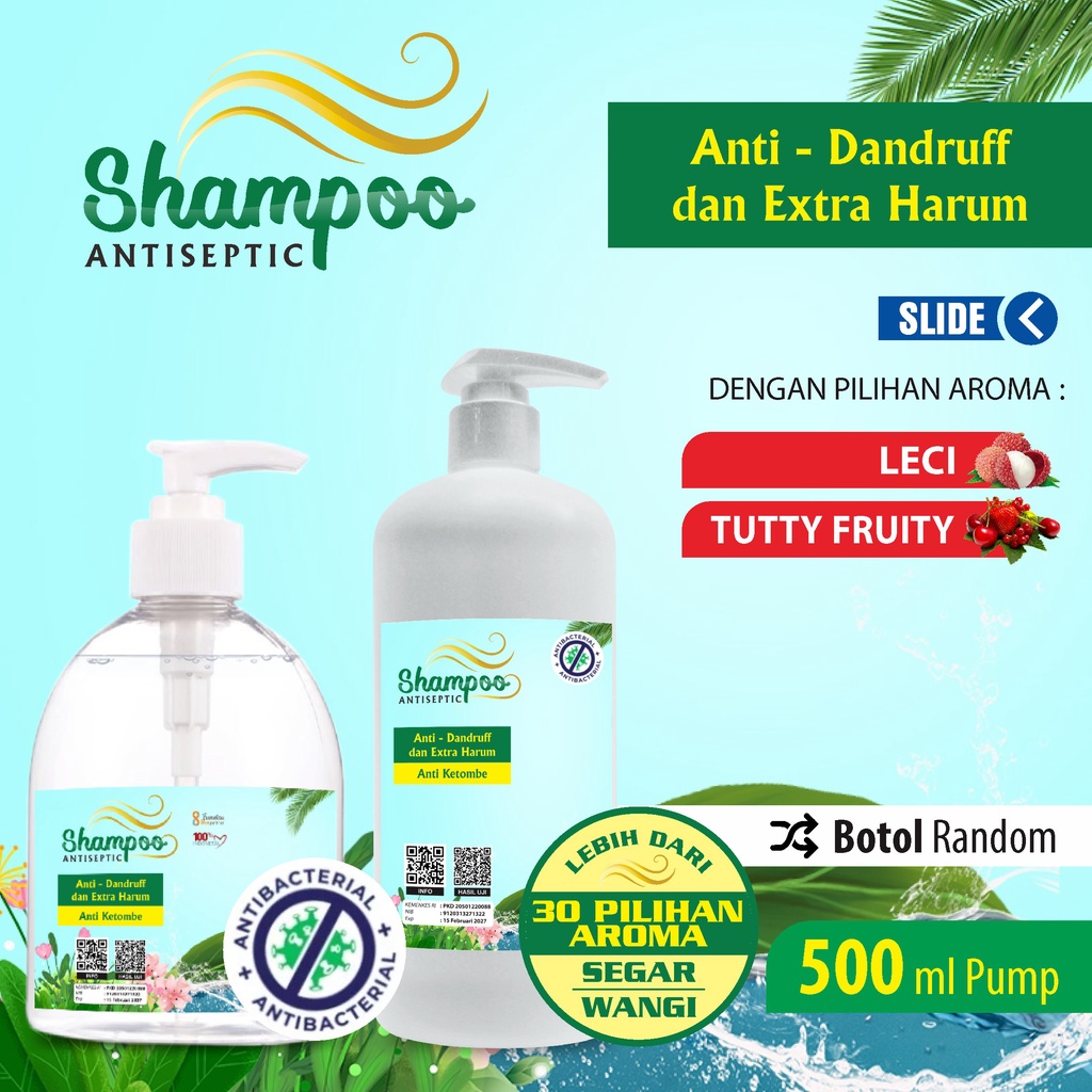 Shampoo Anti Dandruff Extra Harum Original Aroma Segar Kemasan 500ml Pump