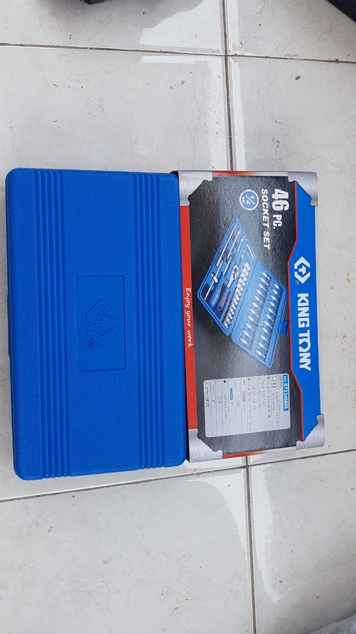 Kunci Shock Set 46pc 1/4 Dr.socket Set 0st2346mr Kunci Soket Kunci Socket