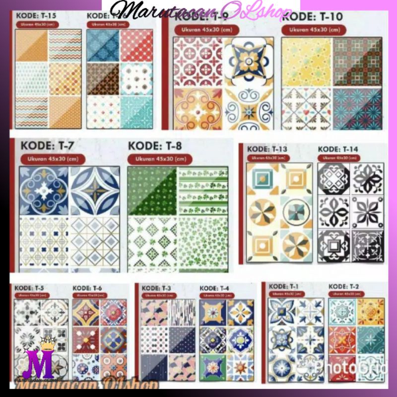 (FREE 1 PCS) WALLPAPER STIKER TEGEL DAPUR/KAMAR MANDI