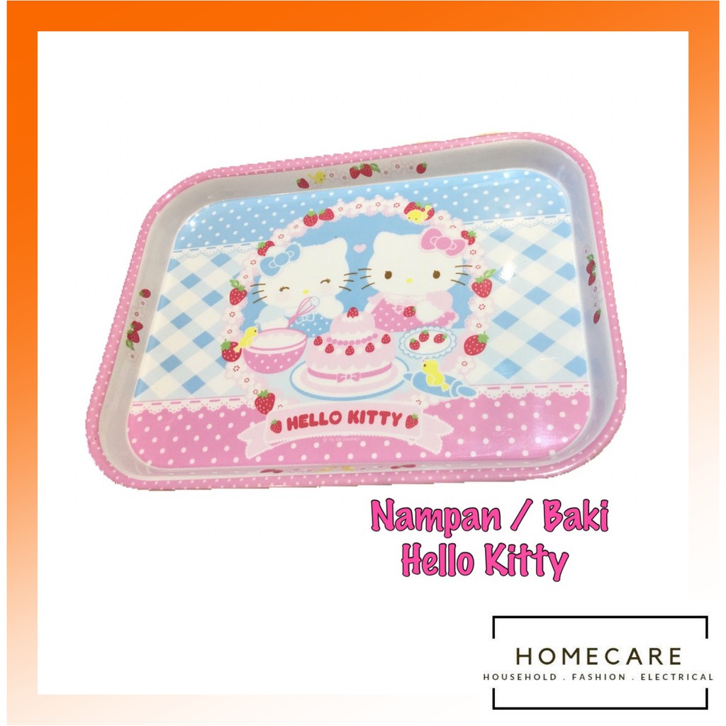 Nampan Hello Kitty / Tempat Saji Melamin / Nampan Baki Talam Cantik