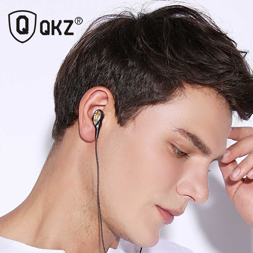 QKZ Dual Driver Earphone HiFi Mic Edition EH 11 Headset Mikrofon Terbaru Suara Mid Hedset Headphone