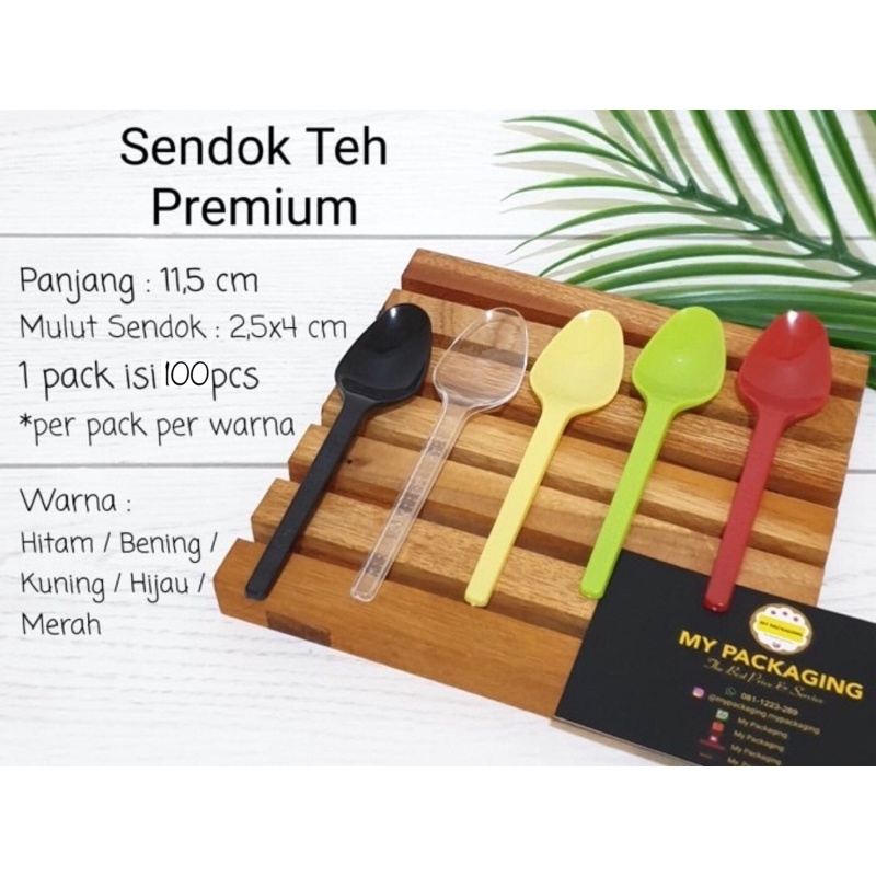 Sendok Plastik Kecil / Sendok Teh Tea Ice Cream Puding PREMIUM isi 100pcs