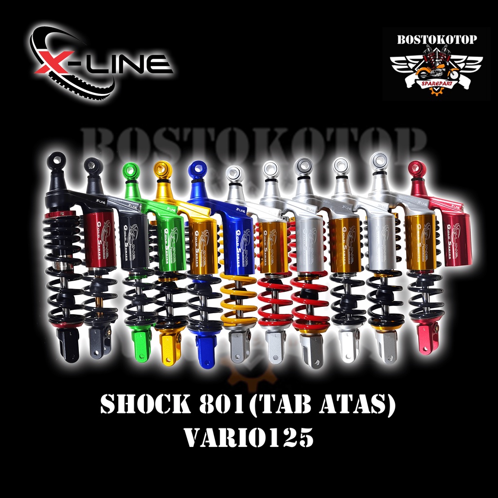 X-Line Shockbreaker Shock Skok Suspensi Belakang Peredam Kejut Monoshok Variasi Honda Vario 125 330m