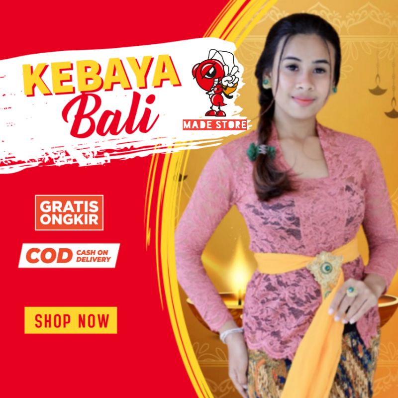 Kebaya Bali Brokat Strait Sofia Cantik Lengan Panjang Wisuda Formal Premium Terkini Viral Murah 2021