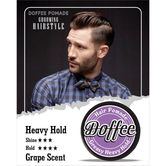 Pomade Oilbased dari Doffee Pomade Strong Hold aroma anggur