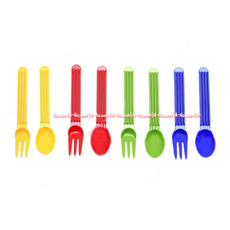 Arrow For Kids Fork Spoon Set 4pcs Bpa Free Sendok Garpu Makan Anak Anak Arow