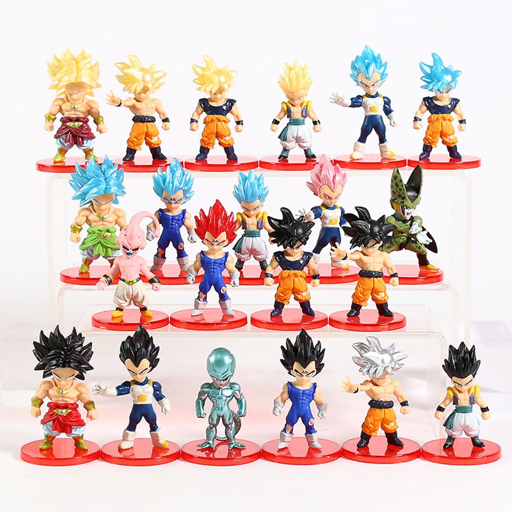 [Elegan] Dragon Ball 16pcs/ Koleksi lot Model Frieza Ultra Instinct Model Mainan Vegeta Super Saiyan Dewa