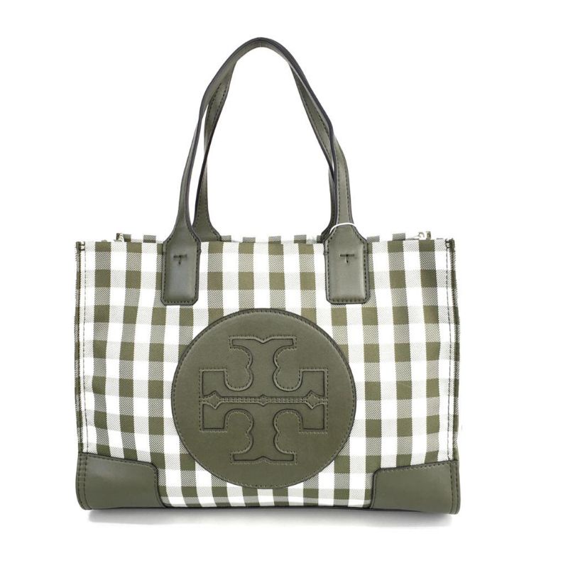 TORY BURCH Ella Gingham Tote Bag