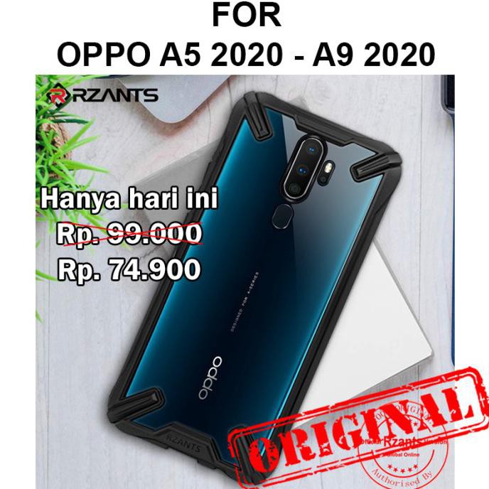 RZANTS MILITARY CASE OPPO A5 2020 - A9 2020 CASING HP COVER FUZE TPU - BLACK