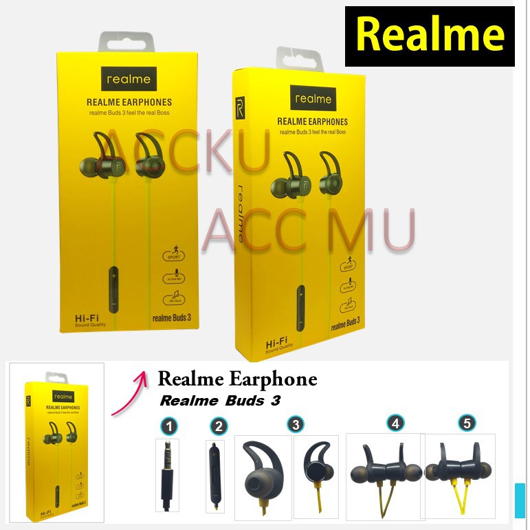 HANDSFREE REALME BUDS 3 RMA-155 EARPHONE REALME BUDS 3 ORIGINAL