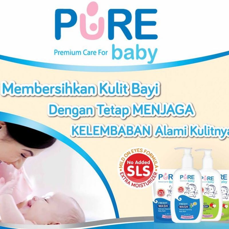 lov me❤ PureBB Liquid Soap Wash 2in1 Freshy Fruity Sabun Mandi dan Shampoo Bayi Anak Botol 230ml REFILL 450ml