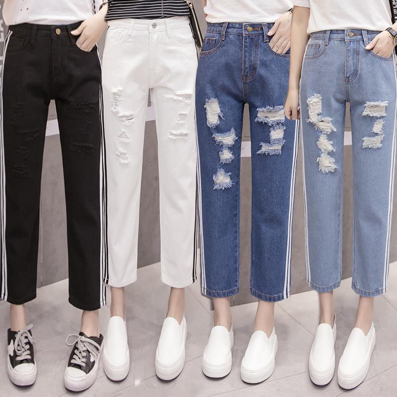  Celana  Panjang Jeans  Hitam Sobek  Model Skinny dengan 