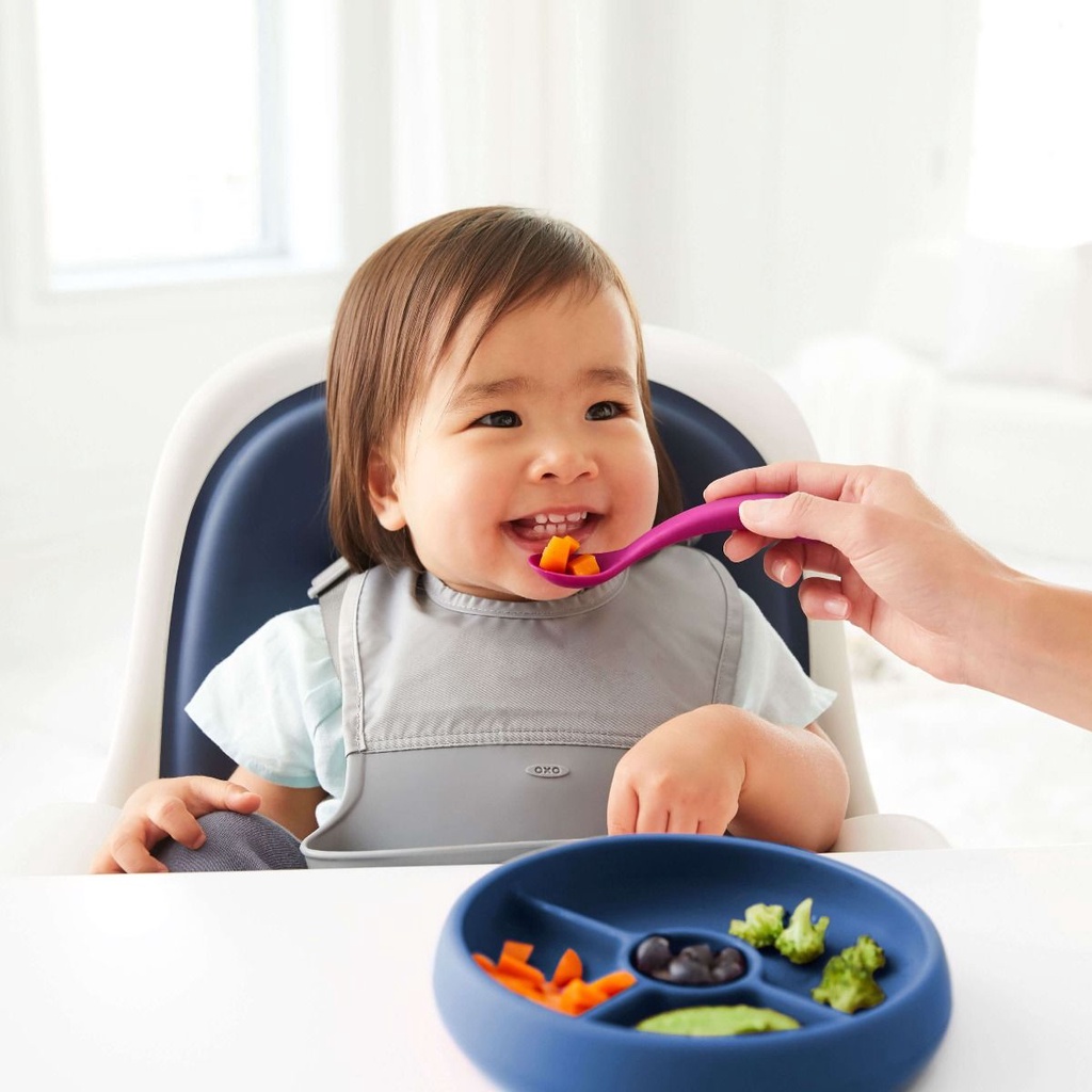 OXO Tot Silicone Divided Plate - Piring Makan Anak Bayi Silikon Weighted Base Porsi Portion Sekat Oxotot