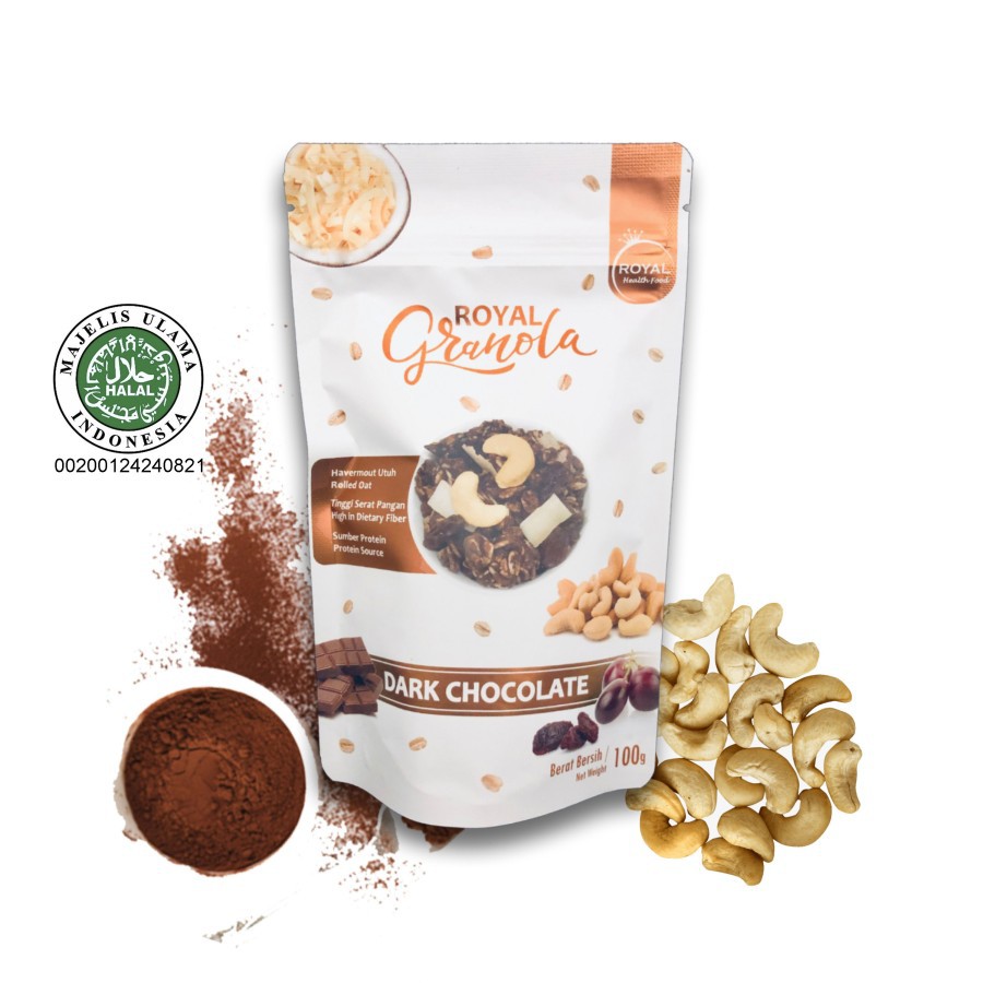 

ROYAL Granola 100 Gram DARK CHOCOLATE