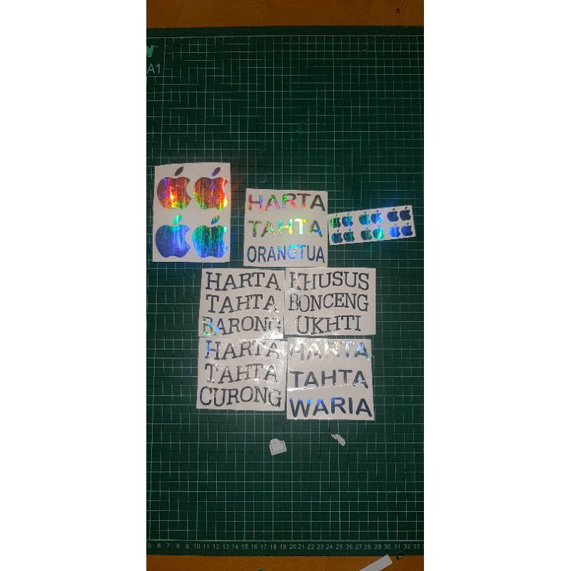 Stiker sticker hologram harta tahta custom apa saja