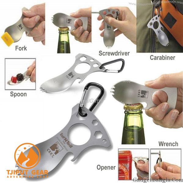 Set Sendok Garpu Gantung - Alat Makan Travelling Camping EDC Multifungsi