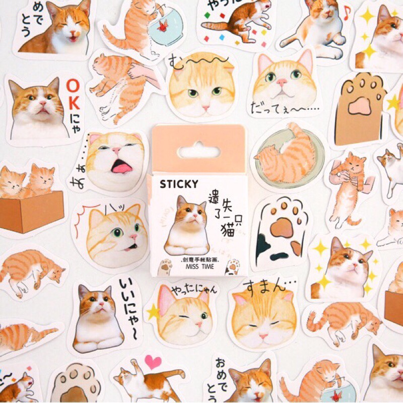 

Sticker Cat Tumblr/ Scrapbook/DIY/ Bujo 45pcs