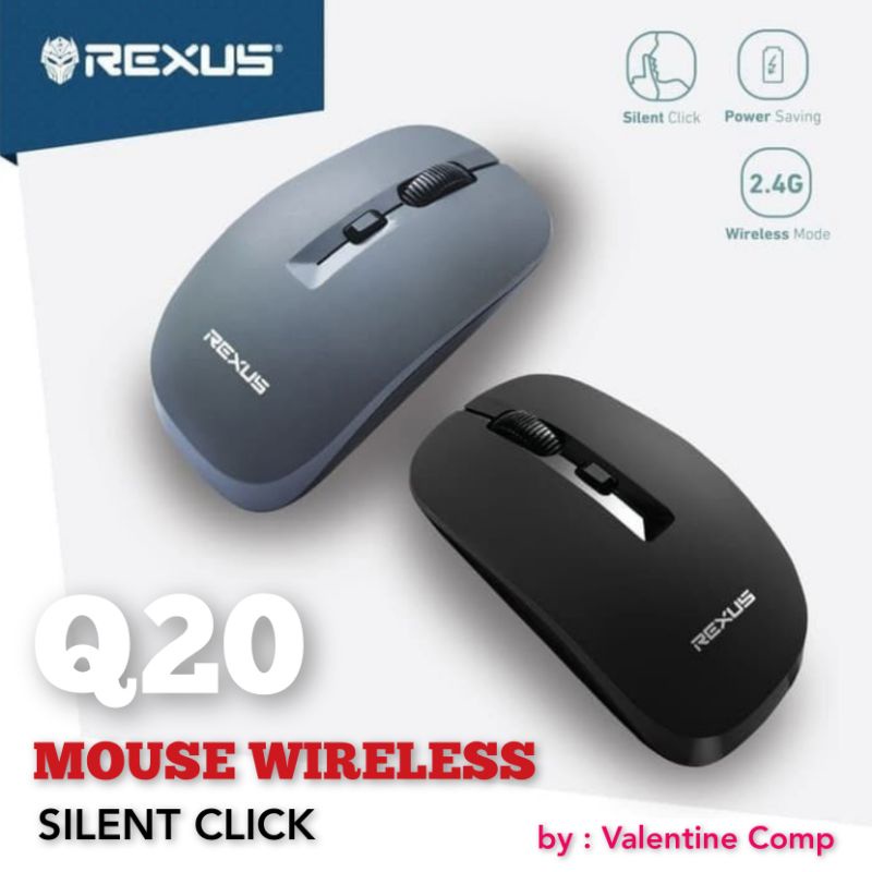 Rexus Q20 Silent Click - Mouse Wireless Office