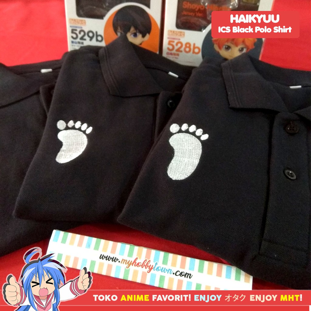 Kaos Polo Anime Haikyuu Karasuno Hitam Black Coach Manager Sensei Cosplay