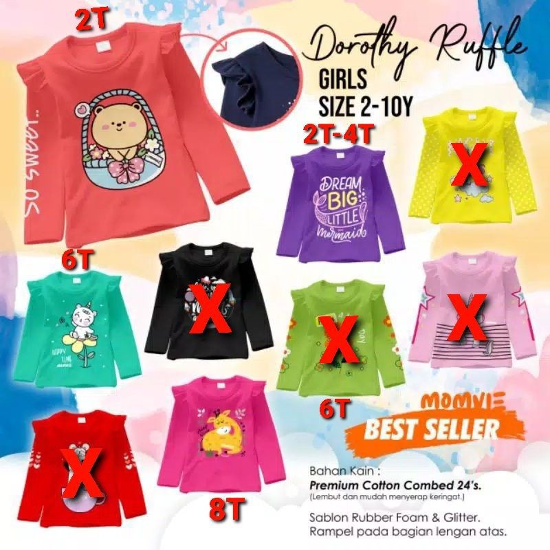 Kaos Momvie Anak Dorothy Ruffle Murah