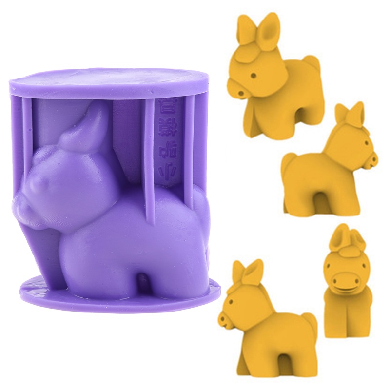 SIY  Crafts Little Donkey Epoxy Resin Mold Home Decoration Ornaments Silicone Mould