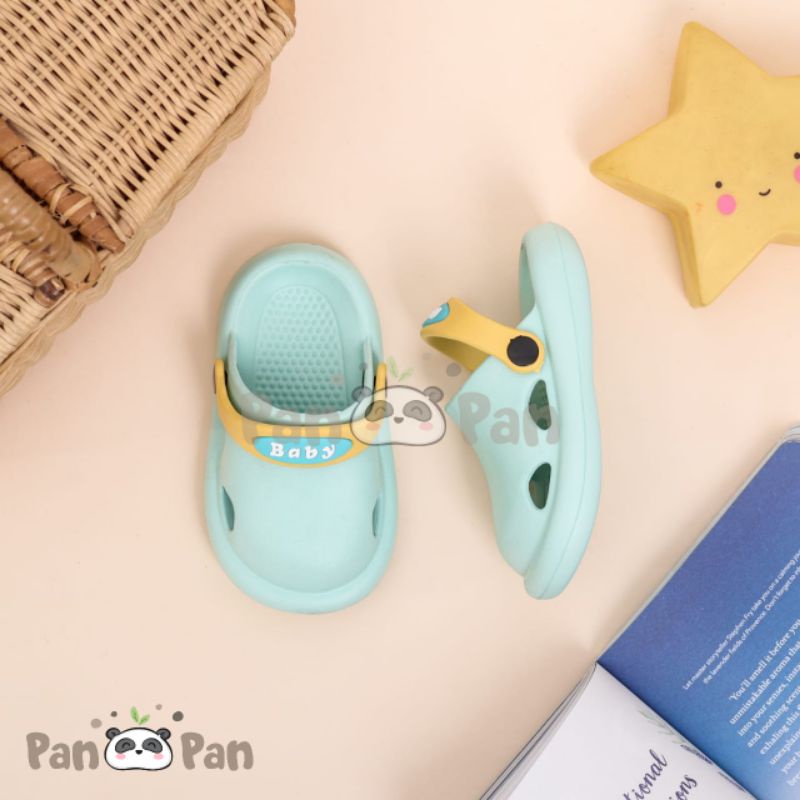 PanPan Sepatu / Sandal Anak Perempuan dan Laki-Laki / Sandal Bayi Lucu Polos Warna / Sandal Rumah