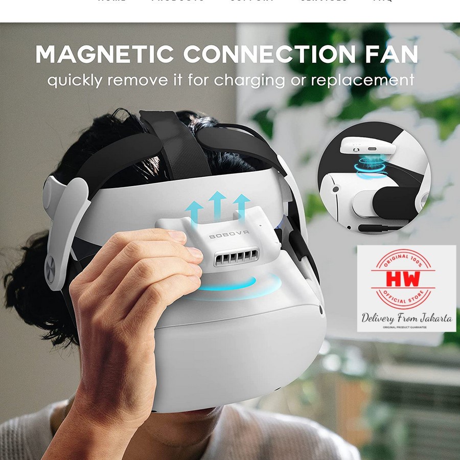 New BOBOVR F2 Fitness Facial Interface Fan With Magnet for Oculus Quest 2
