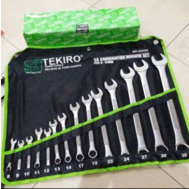 kunci ring pas tekiro 14 pcs 8-32mm - tekiro kunci ring pas 14 pcs 8 32 - perkakas tekiro kunci