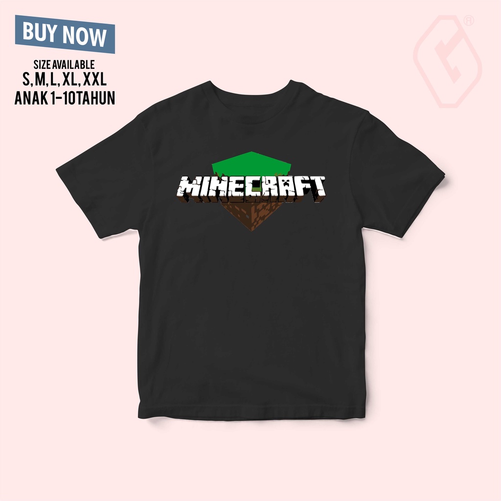 kaos anak minecraft / baju minecraft anak