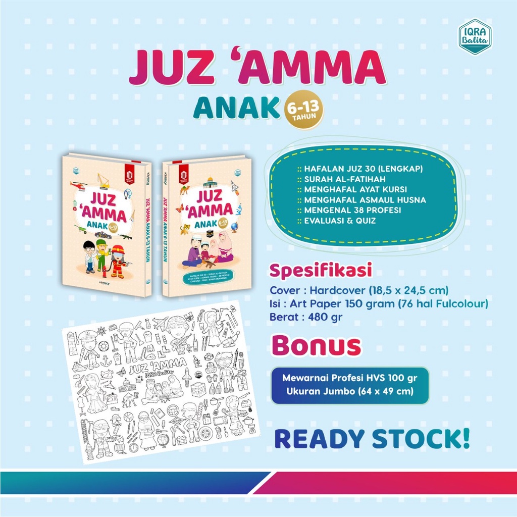 BUKU JUZ AMMA ANAK IQRA BALITA KINSKY