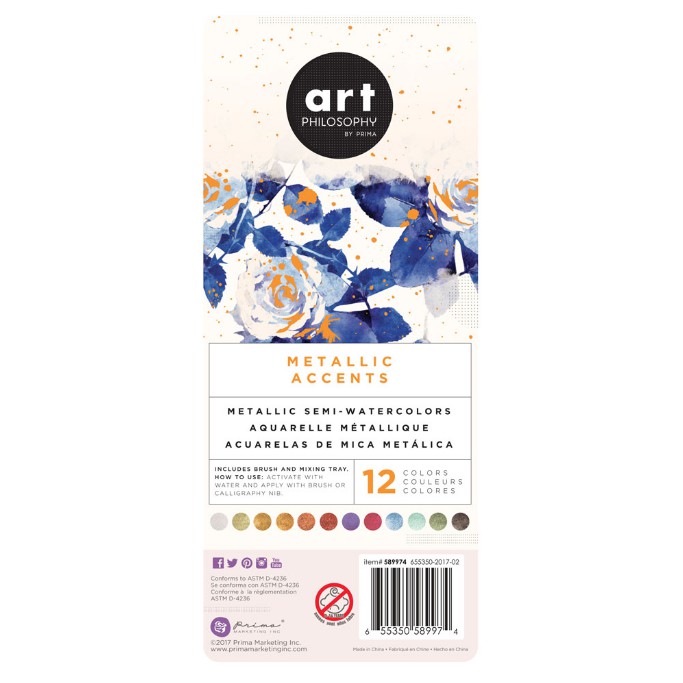 Art Philosophy - Metallic Accents Watercolor Set